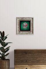 Osmanlı Tuğrası Çerçeveli Taş Tablo 20 cm