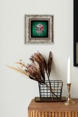 Osmanlı Tuğrası Çerçeveli Taş Tablo 20 cm