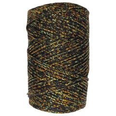 Makrome İpi 3mm  Polyester Siyah Altın Simli