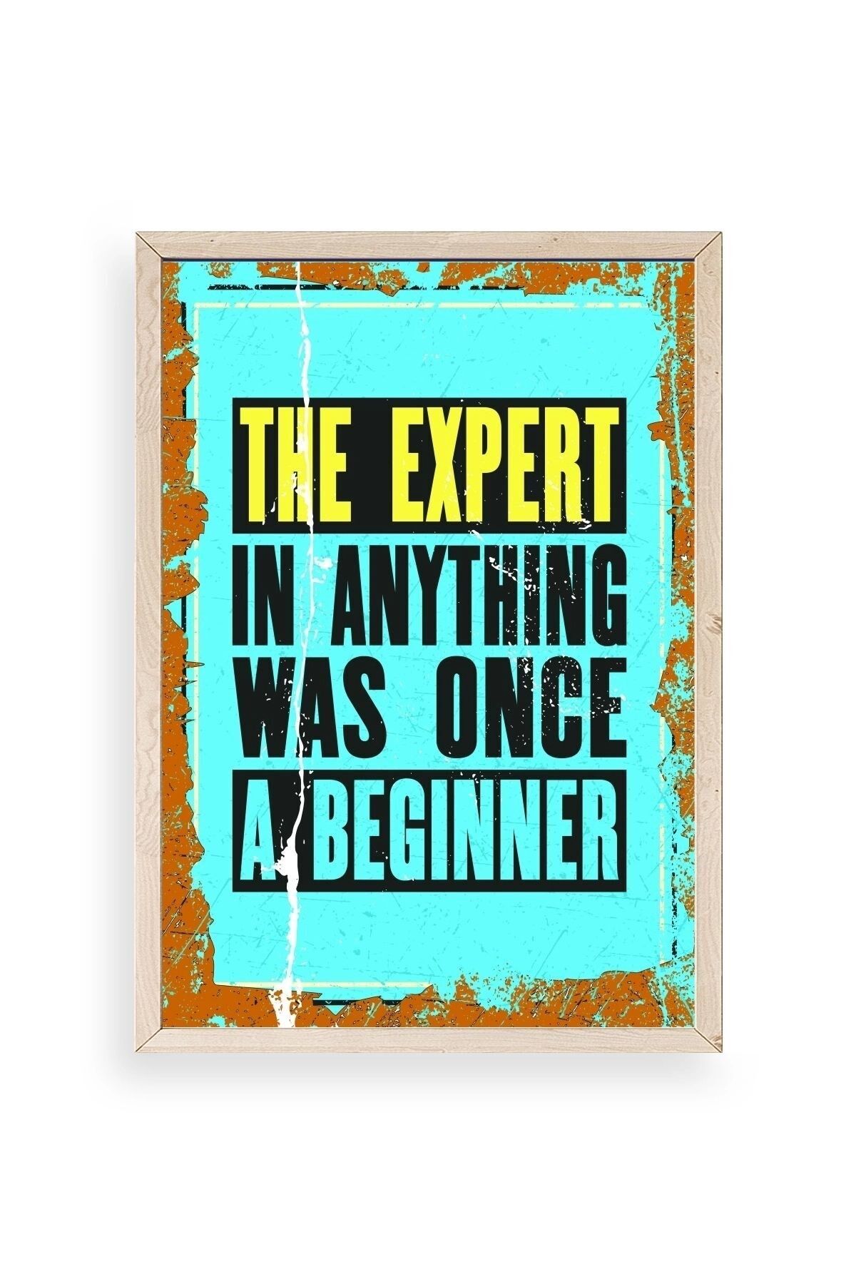 Motto Ahşap Çerçeveli Tablo 17 x 23