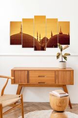 Camii Manzara 5 Parçalı Mdf Tablo 60 x 100