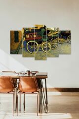 At Arabası Retro 5 Parçalı Mdf Tablo 60 x 100