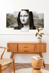 Mona Lisa 5 Parçalı Mdf Tablo 60 x 100