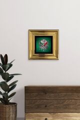 Osmanlı Tuğrası Çerçeveli Taş Tablo 20 cm