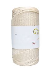 Makrome İpi 3mm Polyester  Krem