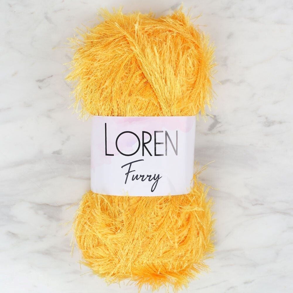 Loren Furry Hardal Sarısı El Örgü İpi - RF075 - 34063