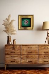 Osmanlı Tuğrası Çerçeveli Taş Tablo 20 cm