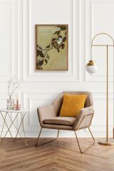 Kuş Ahşap Çerçeveli Tablo 50 x 70