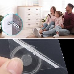 BUFFER® Deprem İçin Ultra Dayanıklı Çivisiz Duvarı Delmeden Ayarlanabilir Eşya Sabitleyici Aparat