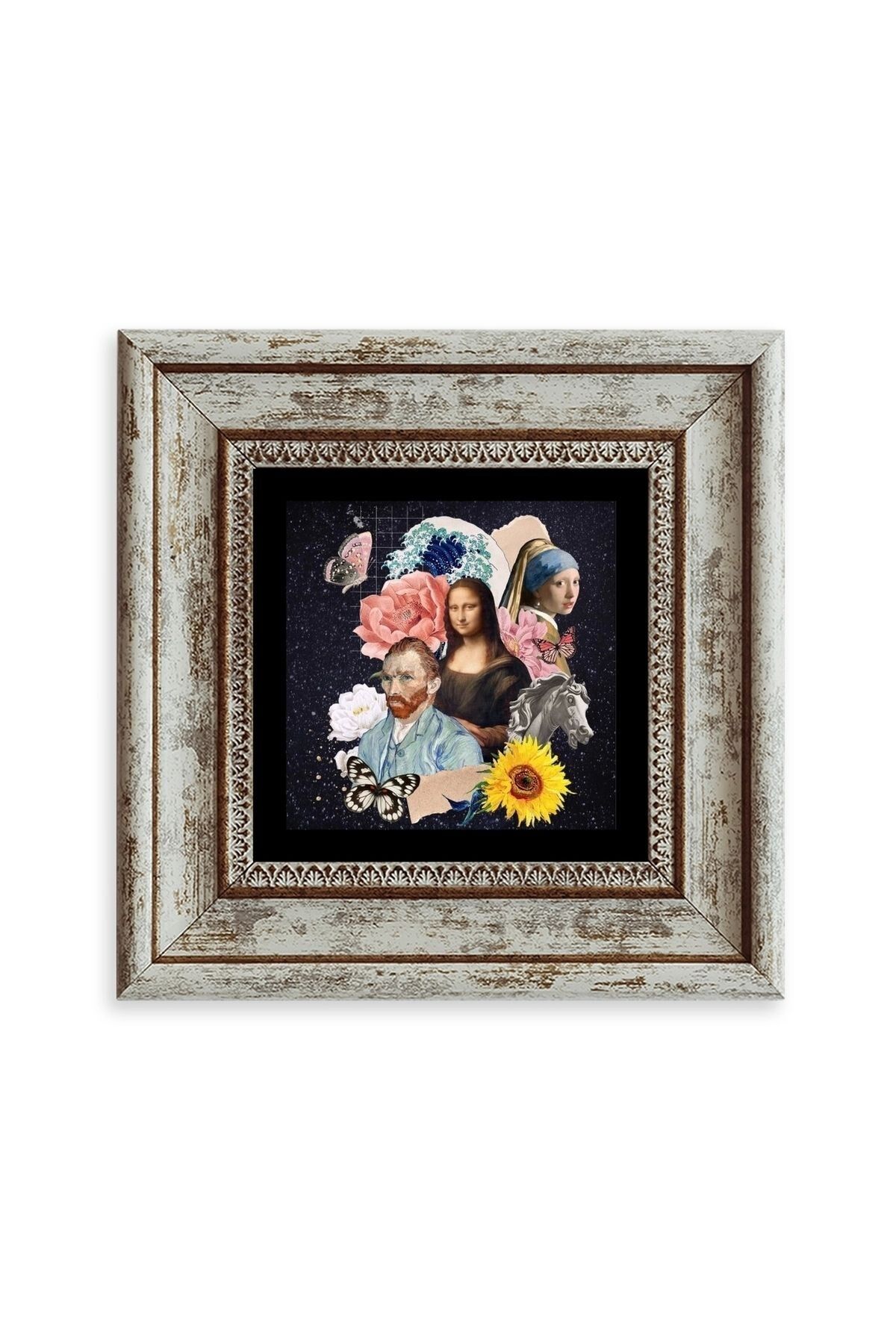 Van Gogh Çerçeveli Taş Tablo 20 cm