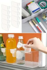 BUFFER® 10'luŞeffaf Buzdolabı Yan Kapı Düzenleyici Buzdolabı Dolap İçi Bölümleyici Aparatlar