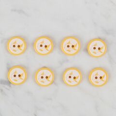 Loren Crafts sarı 8 li balık düğme - 579