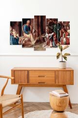 İnsan Manzarası 5 Parçalı Mdf Tablo 60 x 100