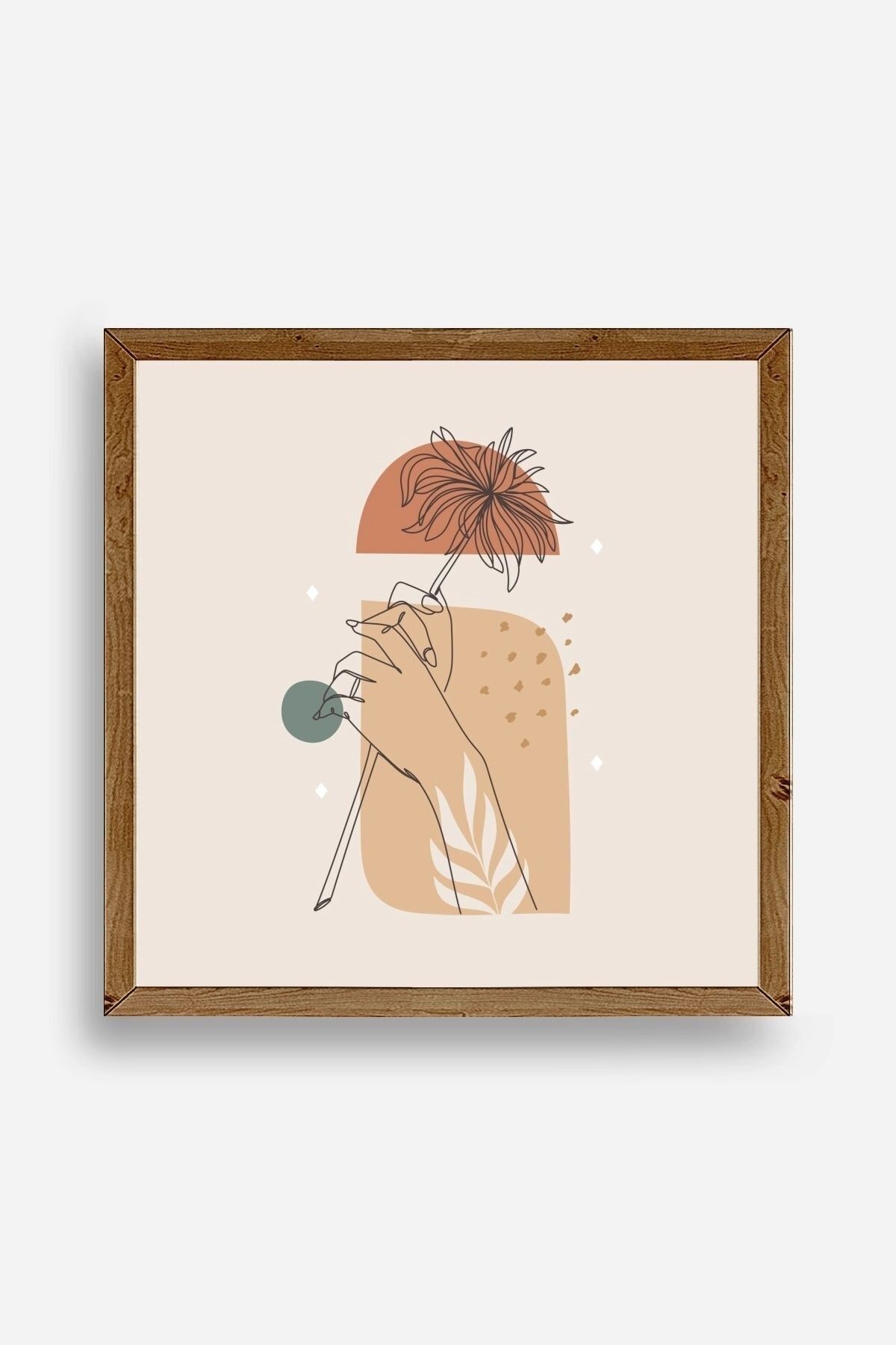 Modern Ahşap Çerçeveli Tablo 23 x 23