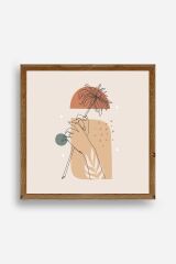 Modern Ahşap Çerçeveli Tablo 23 x 23