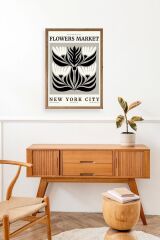 Çiçek Ahşap Çerçeveli Tablo 50 x 70