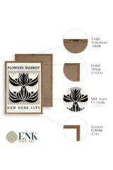 Çiçek Ahşap Çerçeveli Tablo 50 x 70