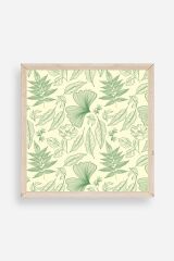 Yaprak Ahşap Çerçeveli Tablo 50 x 50