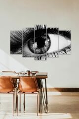 Kadın Gözbebeği 5 Parçalı Mdf Tablo 60 x 100