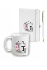 Çiçek Desen Ajanda, Kupa Ve Kalem Seti