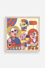 Modern Ahşap Çerçeveli Tablo 23 x 23