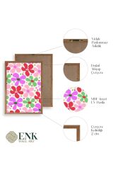 Çiçekler Ahşap Çerçeveli Tablo 50 x 70