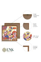 Modern Ahşap Çerçeveli Tablo 23 x 23