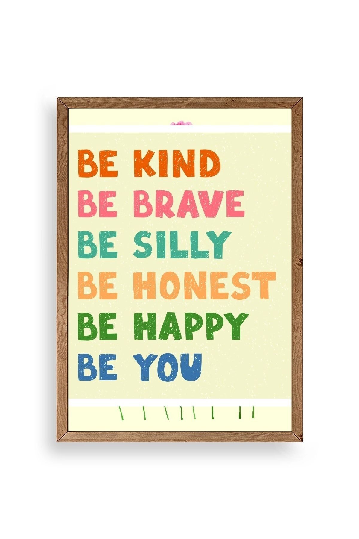 Motto Ahşap Çerçeveli Tablo 23 x 30