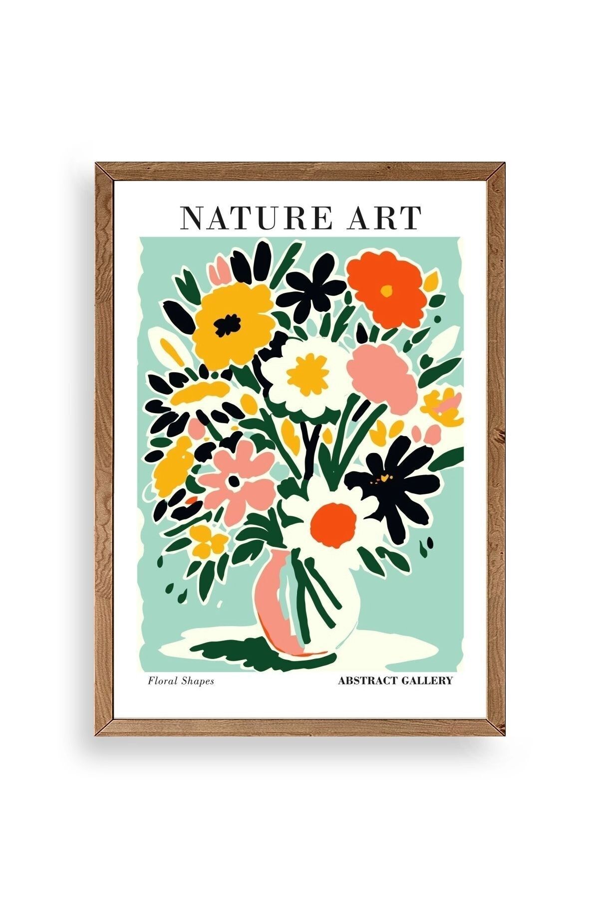 Çiçek Ahşap Çerçeveli Tablo 50 x 70