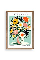 Çiçek Ahşap Çerçeveli Tablo 50 x 70