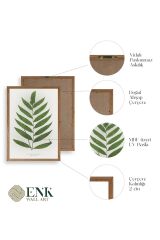 Yaprak Ahşap Çerçeveli Tablo 17 x 23