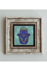 Fatma Ana Eli Çerçeveli Taş Tablo , Çerçeveli Taş Duvar Dekoru 20 cm