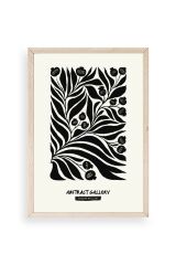 Soyut Ahşap Çerçeveli Tablo 30 x 42