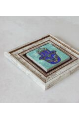 Fatma Ana Eli Çerçeveli Taş Tablo , Çerçeveli Taş Duvar Dekoru 20 cm