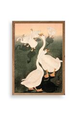 Kuğular Ahşap Çerçeveli Tablo 50 x 70