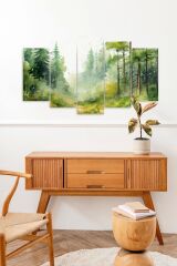 Manzara Doğa 5 Parçalı Mdf Tablo 60 x 100