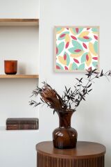 Yaprak Ahşap Çerçeveli Tablo 50 x 50