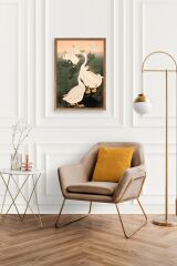 Kuğular Ahşap Çerçeveli Tablo 17 x 23