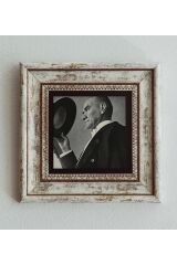 Atatürk Çerçeveli Taş Tablo , Çerçeveli Taş Duvar Dekoru 20 cm
