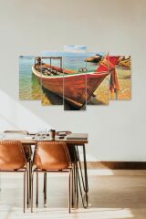 Deniz Manzarası 5 Parçalı Mdf Tablo 60 x 100