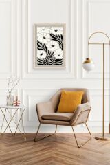 Çiçek Ahşap Çerçeveli Tablo 30 x 42