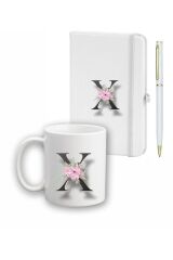 Çiçek Desen Ajanda, Kupa Ve Kalem Seti