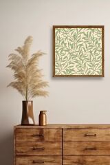 Yaprak Ahşap Çerçeveli Tablo 50 x 50