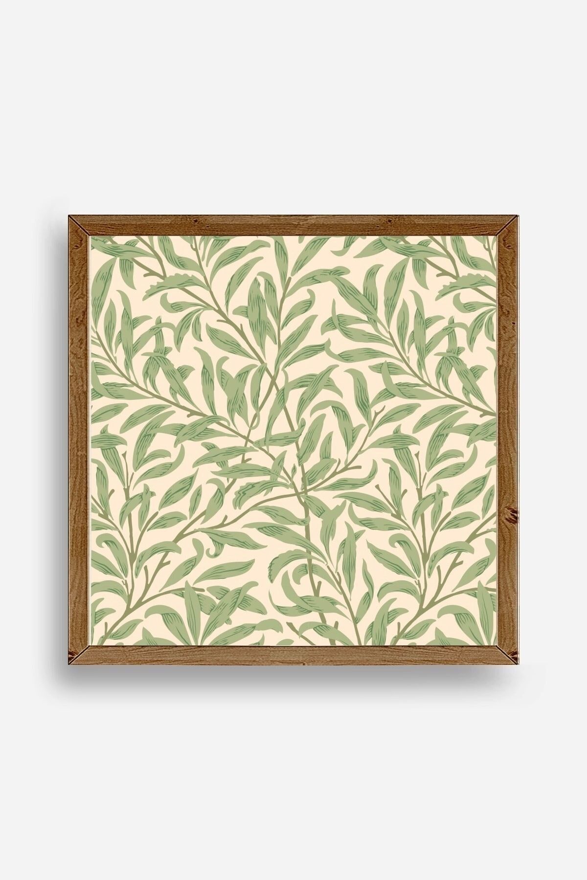 Yaprak Ahşap Çerçeveli Tablo 50 x 50