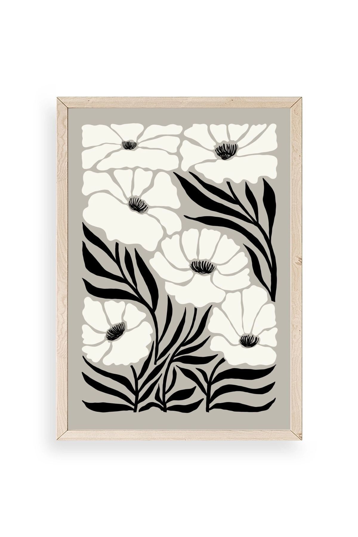 Çiçek Ahşap Çerçeveli Tablo 23 x 30