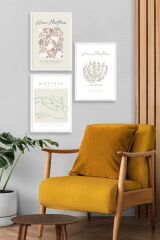 Matisse Üçlü Ahşap Çerçeveli Tablo 50 x 70