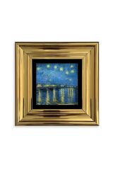 Yıldızlı Gece Çerçeveli Taş Tablo 20 cm