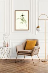 Daldaki Kuş Ahşap Çerçeveli Tablo 50 x 70