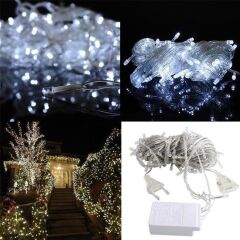BUFFER® 100 Ledli 8 Fonksiyonlu 10 Metre Led Aydınlatma Dekor Lambası (beyaz)