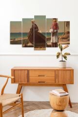 Deniz Manzarası 5 Parçalı Mdf Tablo 60 x 100
